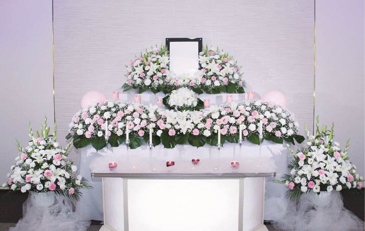 家族葬プラン キャンドル花祭壇